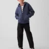 Kinder-Hoodie „Vintagesoft“ mit Reißverschluss und lockerer Passform