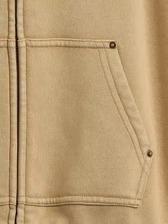 Kinder-Hoodie „Vintagesoft“ mit Reißverschluss und lockerer Passform