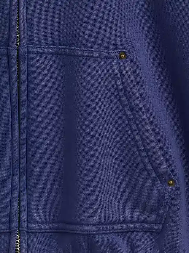 Kinder-Hoodie „Vintagesoft“ mit Reißverschluss und lockerer Passform