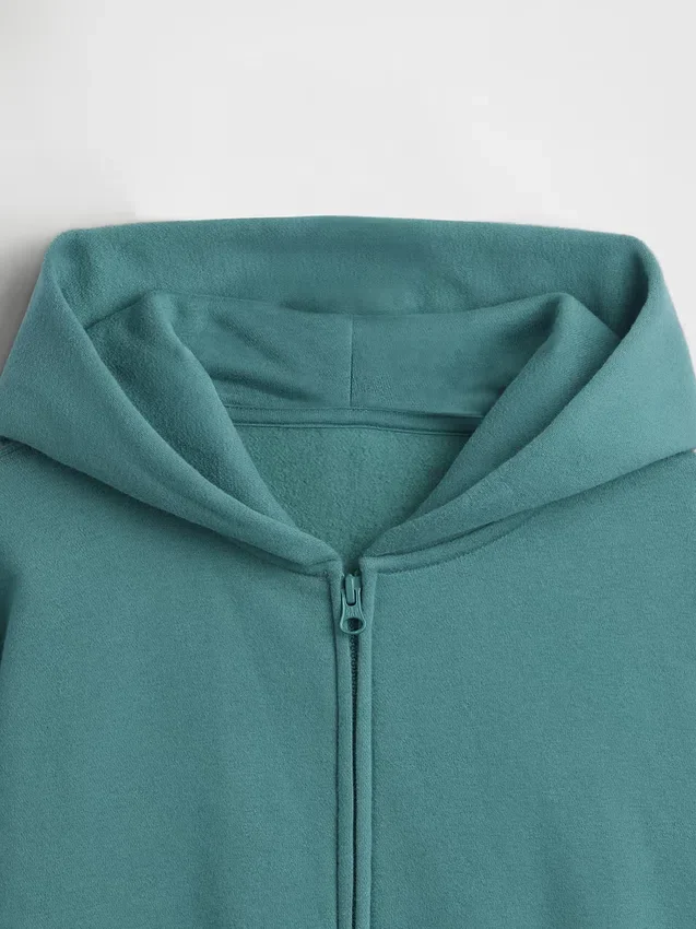 Kinder-Hoodie „Vintagesoft“ mit Reißverschluss und lockerer Passform