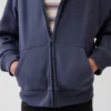 Kinder-Hoodie „Vintagesoft“ mit Reißverschluss und lockerer Passform