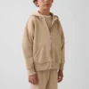 Kinder-Hoodie „Vintagesoft“ mit Reißverschluss und lockerer Passform