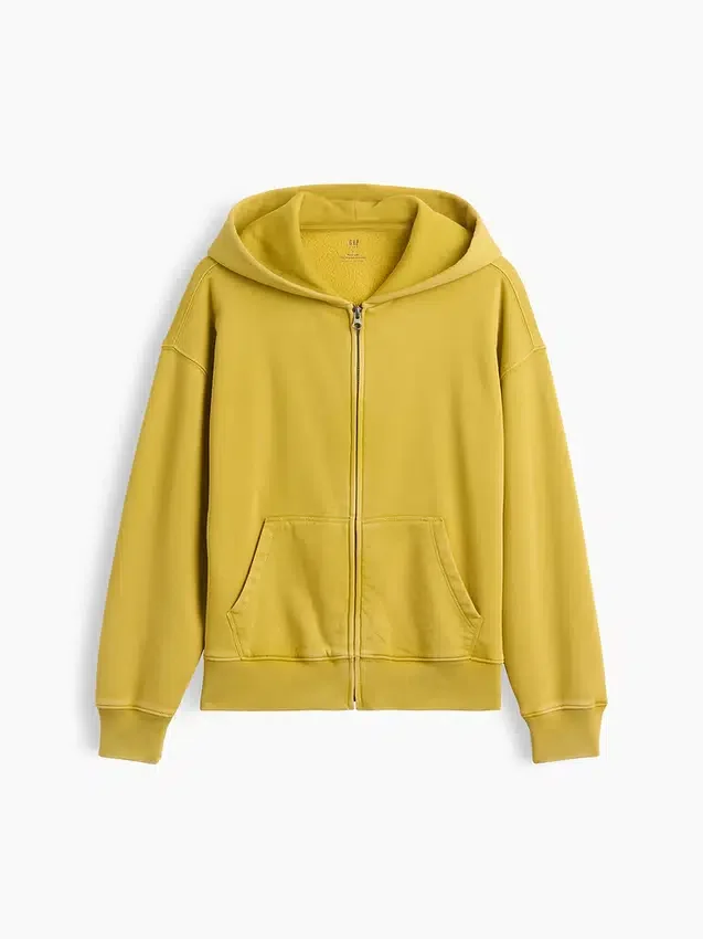 Kinder-Hoodie „Vintagesoft“ mit Reißverschluss und lockerer Passform