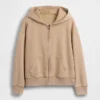 Kinder-Hoodie „Vintagesoft“ mit Reißverschluss und lockerer Passform
