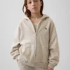Kinder-Hoodie „Vintagesoft“ mit Reißverschluss und Oversize-Passform