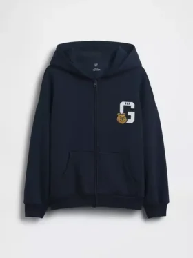 Kinder-Hoodie „Vintagesoft“ mit Reißverschluss und Oversize-Passform