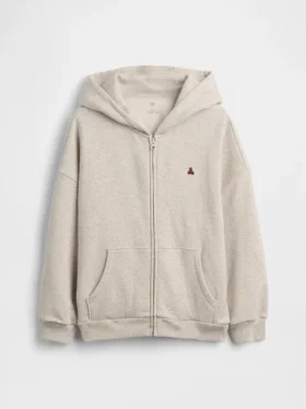 Kinder-Hoodie „Vintagesoft“ mit Reißverschluss und Oversize-Passform