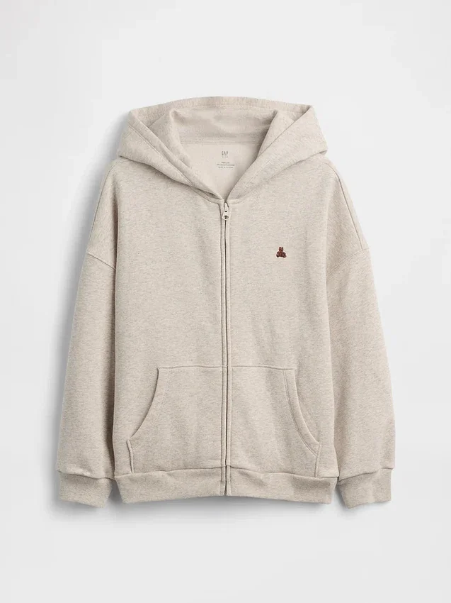 Kinder-Hoodie „Vintagesoft“ mit Reißverschluss und Oversize-Passform