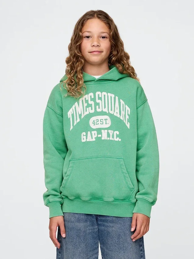 Kinder-Hoodie „Vintagesoft NYC Times Square“