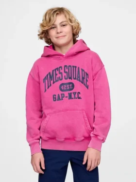 Kinder-Hoodie „Vintagesoft NYC Times Square“