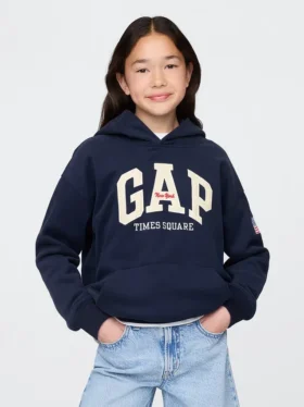 Kinder-Hoodie „Vintagesoft NYC Times Square“