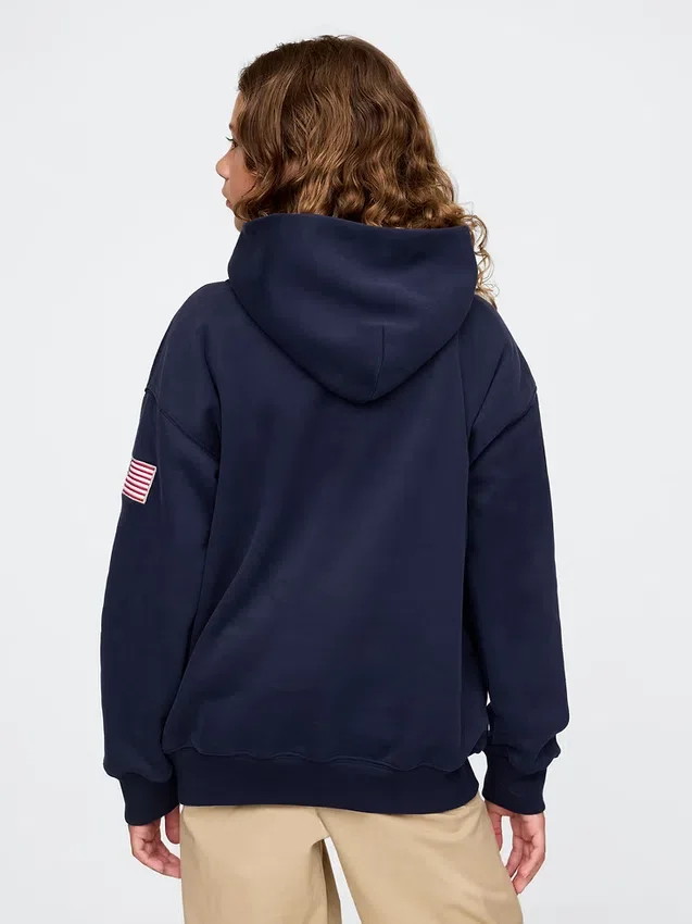 Kinder-Hoodie „Vintagesoft NYC Times Square“