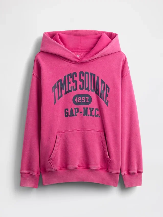 Kinder-Hoodie „Vintagesoft NYC Times Square“