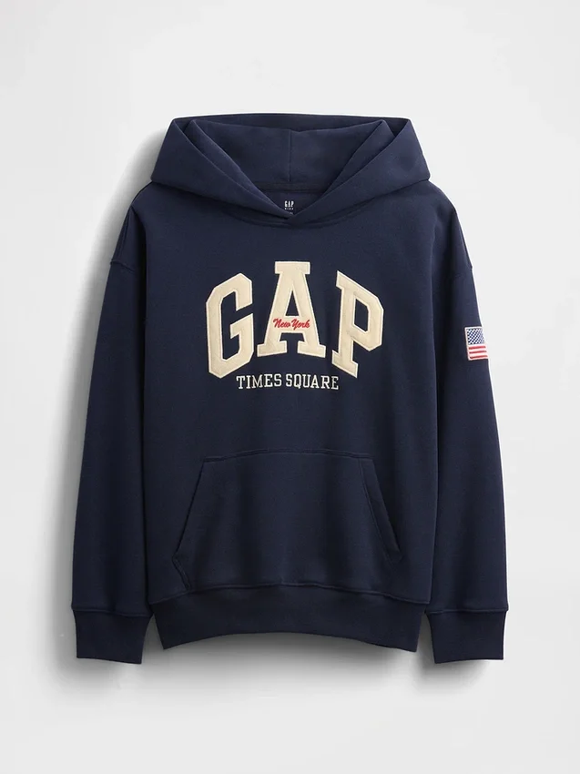 Kinder-Hoodie „Vintagesoft NYC Times Square“