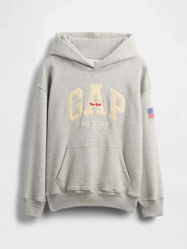 Kinder-Hoodie „Vintagesoft NYC Times Square“