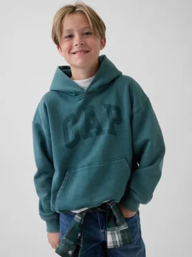 Kinder-Hoodie „Vintagesoft Relaxed“ mit Logo