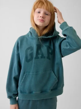 Kinder-Hoodie „Vintagesoft Relaxed“ mit Logo