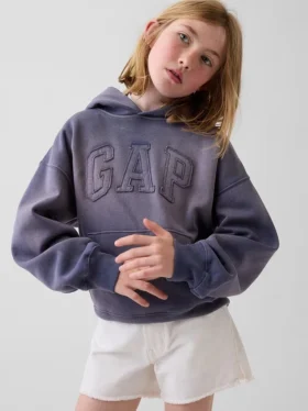 Kinder-Hoodie „Vintagesoft Relaxed“ mit Logo
