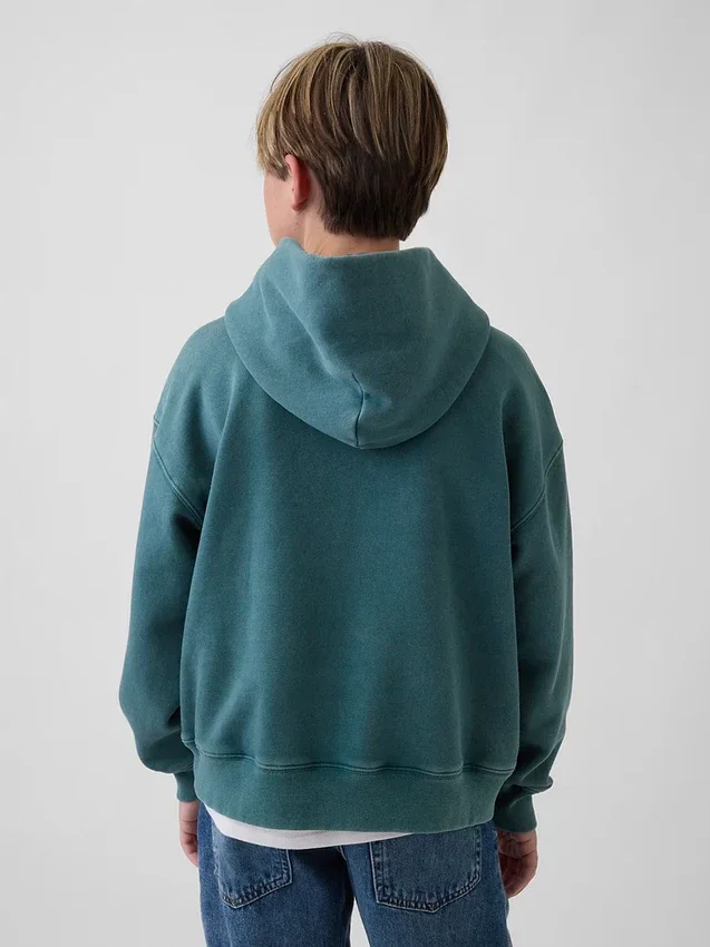 Kinder-Hoodie „Vintagesoft Relaxed“ mit Logo