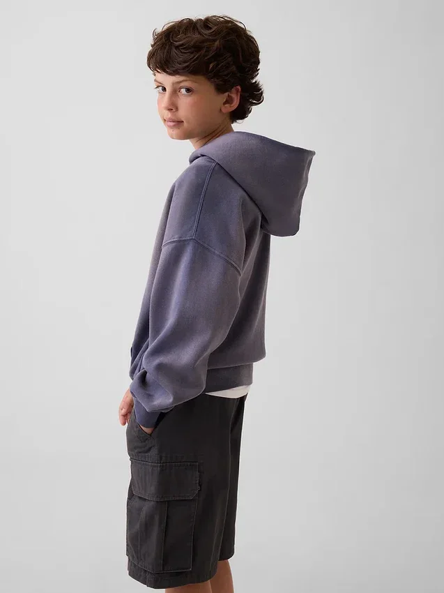 Kinder-Hoodie „Vintagesoft Relaxed“ mit Logo