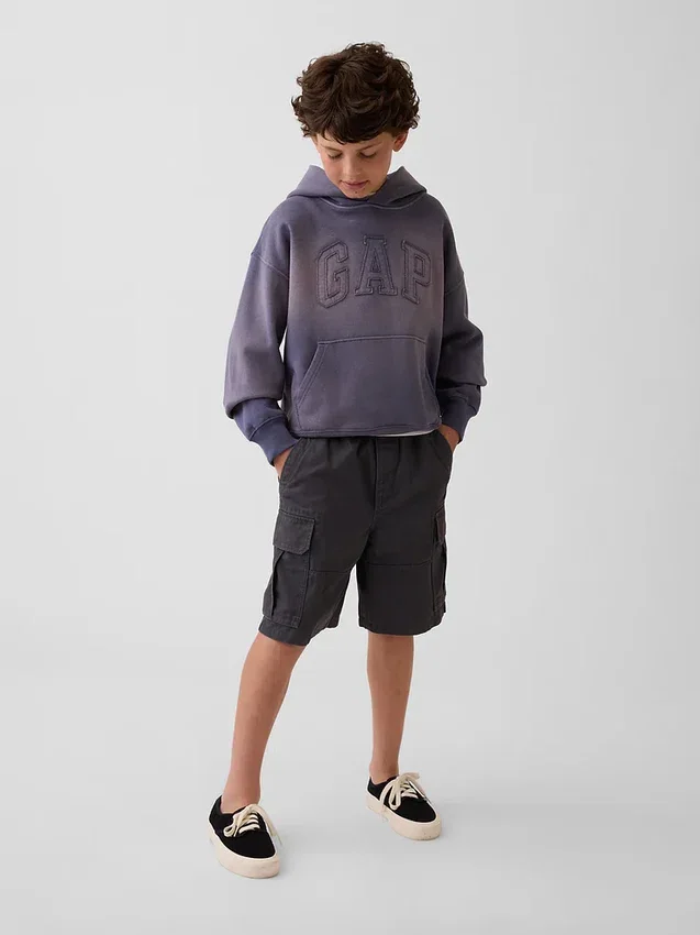 Kinder-Hoodie „Vintagesoft Relaxed“ mit Logo