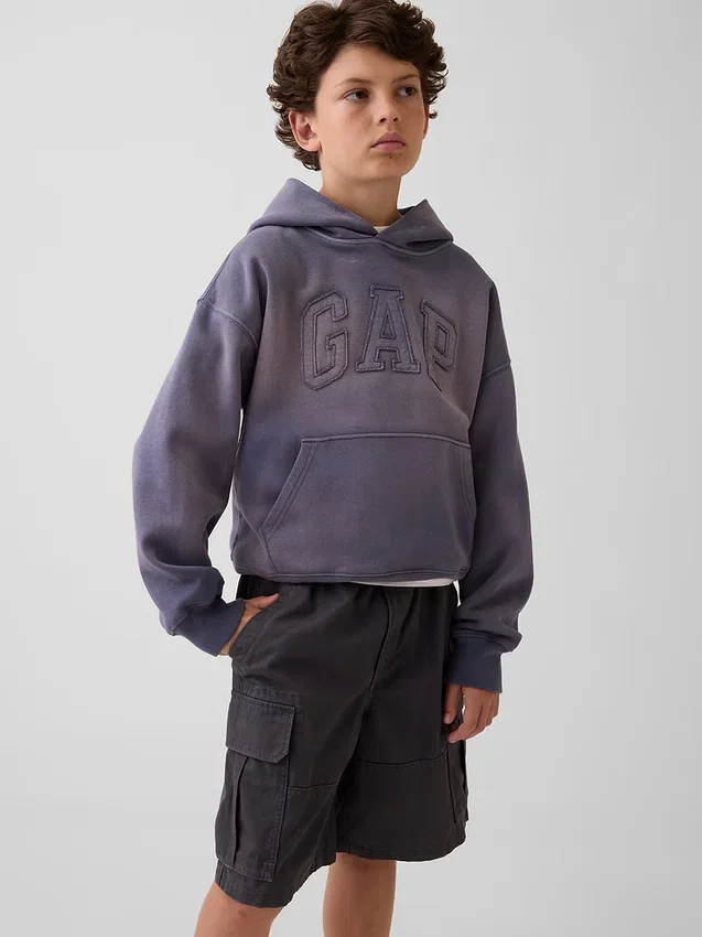 Kinder-Hoodie „Vintagesoft Relaxed“ mit Logo