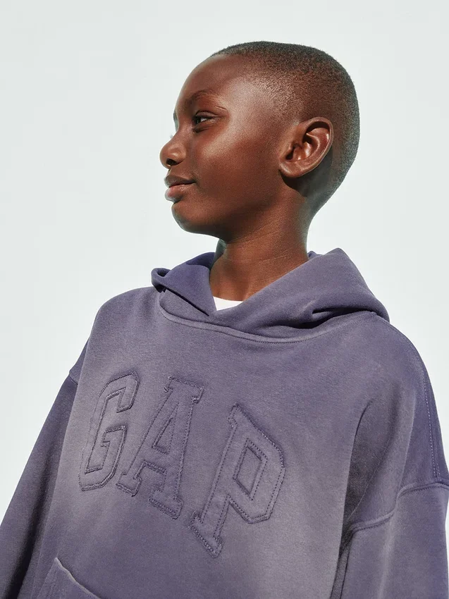 Kinder-Hoodie „Vintagesoft Relaxed“ mit Logo