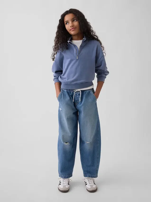 Kinder-Jeans „High Rise Easy Barrel“