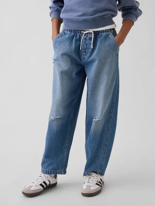 Kinder-Jeans „High Rise Easy Barrel“