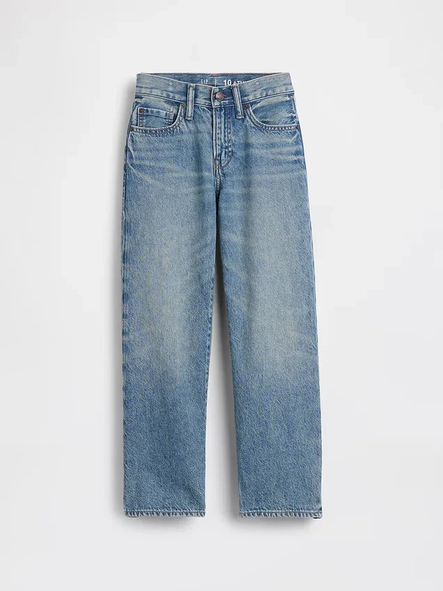 Kinder-Jeans im 90er-Jahre-Stil, locker geschnitten