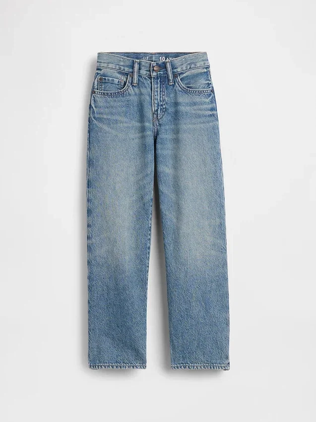 Kinder-Jeans im 90er-Jahre-Stil, locker geschnitten