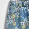 Kinder-Jeans im Baggy-Schnitt mit Blumenmuster