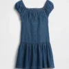 Kinder-Jeans-Kleid mit tief sitzender Taille
