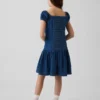 Kinder-Jeans-Kleid mit tief sitzender Taille