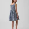 Kinder-Jeans-Kleid mit Vichy-Karomuster