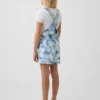 Kinder-Jeans-Latzhose im Tie-Dye-Look, lockere Passform