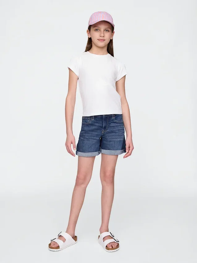 Kinder-Jeans-Midi-Shorts