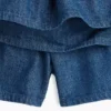 Kinder-Jeans-Mini-Skort mit Smokarbeit