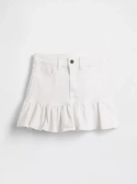 Kinder-Jeans-Minirock mit Rüschen