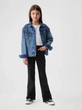 Kinder-Jeans mit hoher Leibhöhe im 70er-Jahre-Flare-Stil