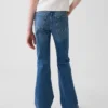 Kinder-Jeans mit hoher Leibhöhe im 70er-Jahre-Flare-Stil
