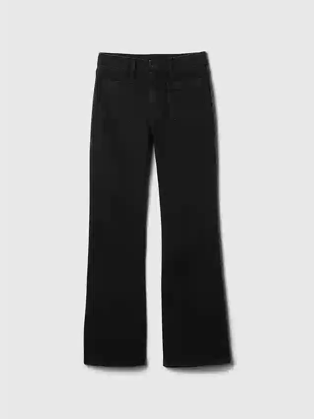 Kinder-Jeans mit hoher Leibhöhe im 70er-Jahre-Flare-Stil
