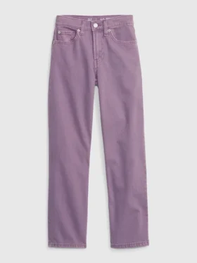 Kinder-Jeans mit hoher Leibhöhe im 90er-Jahre-Stil, locker geschnitten