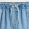 Kinder-Jeans mit hoher Leibhöhe, weitem Bein und Knöchellänge