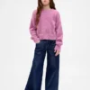 Kinder-Jeans mit niedriger Leibhöhe, lockerem Schnitt und Metallic-Effekt