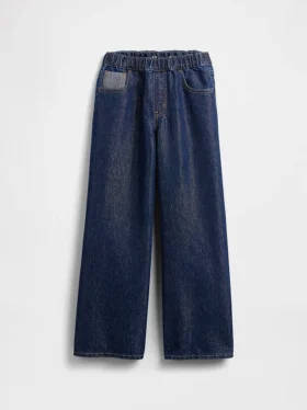 Kinder-Jeans mit niedriger Leibhöhe, lockerem Schnitt und Metallic-Effekt