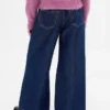 Kinder-Jeans mit niedriger Leibhöhe, lockerem Schnitt und Metallic-Effekt