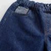 Kinder-Jeans mit niedriger Leibhöhe, lockerem Schnitt und Metallic-Effekt