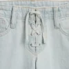 Kinder-Jeans mit niedriger Leibhöhe, Schnürverschluss und lockerem Flare-Schnitt