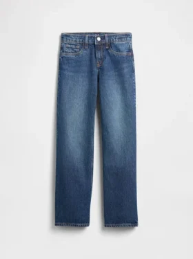 Kinder-Jeans mit niedriger Leibhöhe und geradem Schnitt